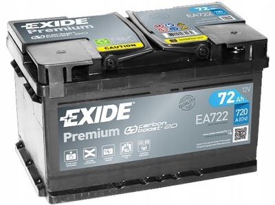 AKUMULIATORIUS EXIDE PREMIUM 72AH 720A 72 NAUJA MODELIS 