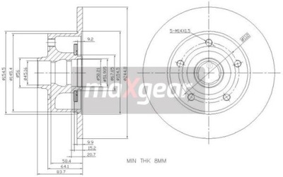 MAXGEAR 19-3362 ДИСК ТОРМОЗНОЙ