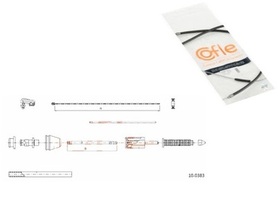 CABLE GAS COFLE 10.0383 RENAULT CLIO.KANGOO 98- COFLE  