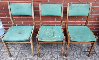 Stare krzesła drewniane zabytkowe antyk 3szt