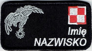 Name patch Personel latający PILOT nazwisko imiennik