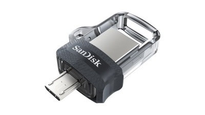 Pendrive SanDisk ULTRA SDDD3-128G-G46 (128GB; microUSB, USB 3.0; kolor szar