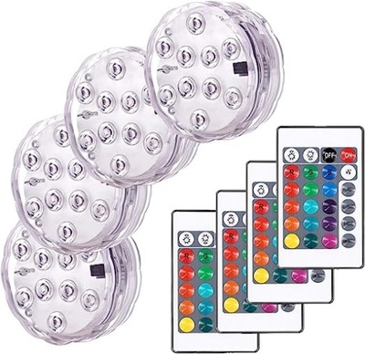 Lampy do basenu Lampki LED 4 x Zestaw PODWODNE