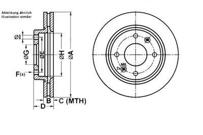 Ate гальмівні диски гальмівні 2szt. hyundai elantra matrix фото №1