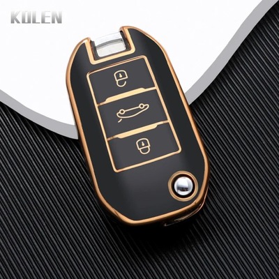 GOLDEN BLACKNEW TPU CAR CAPE CASE COVER COVER SHELL PARA PEUGEOT 208 308 408  