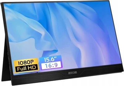 ZFTVNIE monitor przenośny 15,6'' FullHD IPS HDMI etui