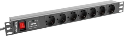 LANBERG LISTWA ZASILAJĄCA RACK PDU 19" 1U 10A 7