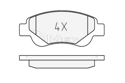 Meyle тормозные колодки тормозные citroen перед c1 107 aygo фото №1