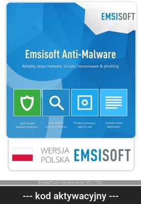 Emsisoft Anti-Malware Home 1PC / 1Rok
