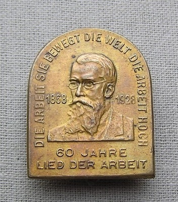 Odznaka Josef Franz Georg Scheu kompozytor Pieśni o Pracy 1868