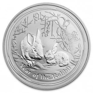 Srebrna Moneta Lunar II Rok Królika 2011, 1 uncja