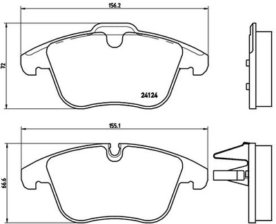 BREMBO P 36 022 КОМПЛЕКТ КОЛОДОК ТОРМОЗНЫХ, ТОРМОЗА TARCZOWE