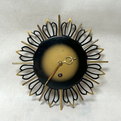 Zegar ścienny mechaniczny Müller lata 60 vintage