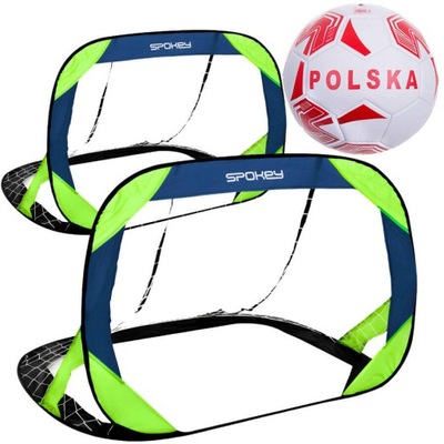 GOALKEEPER Zestaw 2szt. Bramek Samorozkładających Do Gry + Piłka Nożna r. 5