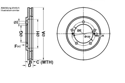 ATE DISKU HAM. SUZUKI P. GRAND VITARA 1,6-2,7 4X4 98-06 