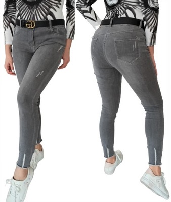 Spodnie Jeansy Modelujące PRZECIERANE 34 / XS