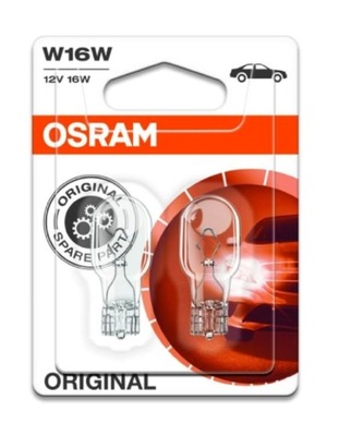 LUZ CALOSZKLANA W16W 2 PIEZAS OSRAM  