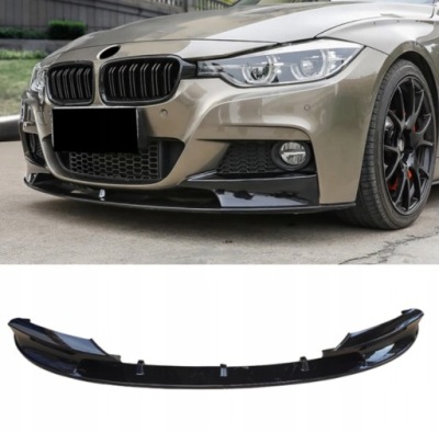 Спліттер накладка бампера dla bmw f30 f31 2012-2018 чорний блиск m sport фото №1