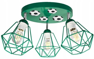 Lampa sufitowa MUNDIAL 3 żyrandol piłkarz football