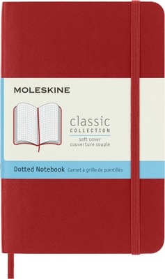 Notes Moleskine Classic P 9x14cm w kropki czerwony