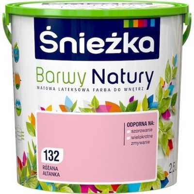 FARBA ŚNIEŻKA BARWY NATURY 2,5l RÓŻANA ALTANKA