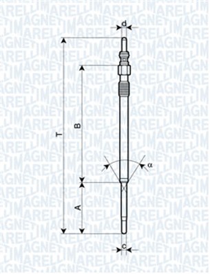 MAGNETI MARELLI 062900060304 СВІЧКА РОЗЖАРЮВАННЯ