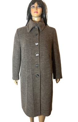 płaszcz wełniany zimowy 48/50 plus size wełna alpaka moher