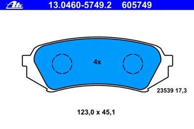 ZAPATAS HAM. PARTE TRASERA TOYOTA LAND CRUISER, LEXUS LX 98-  