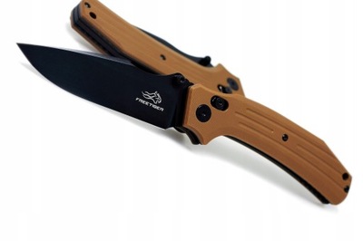 Nóż składany FREETIGER survival EDC stal D2 etui