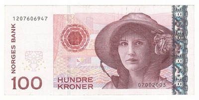 Banknot, Norwegia, 100 Kroner, 1999, KM:47b, UNC(6