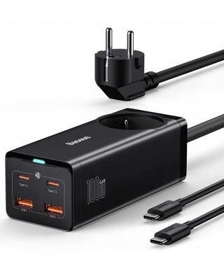 BASEUS ŁADOWARKA 5w1 LISTWA ZASILAJĄCA ZASILACZ 230V 4x USB USB-C PD 100W