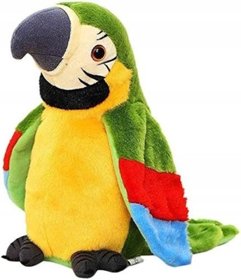 Mówiąca Papuga Zabawka Pluszowa Gadająca Papuga