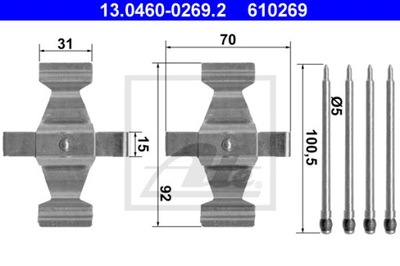 ATE 13.0460-0269.2 SET MONT.KLOCKOW.HAM.  