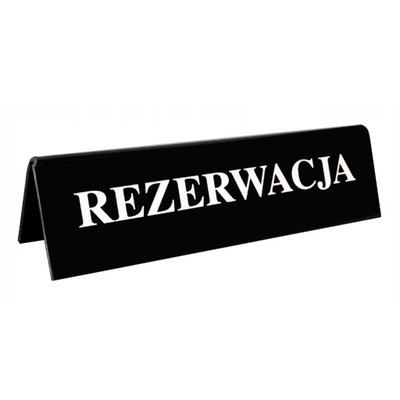 TABLICZKA REZERWACJA DWUSTRONNA STOJAK NA STOLIK