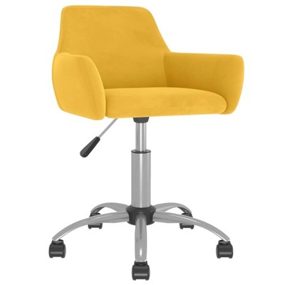 Obrotowe krzesło biurowe, żółte, tapicerowane aksa