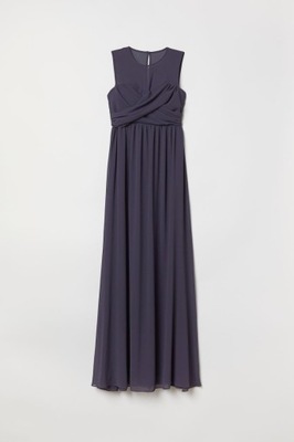 H&M Długa sukienka z drapowaniem rozm.S, 36