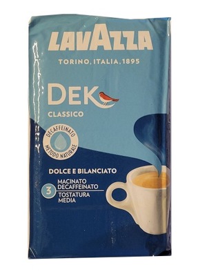 Kawa mielona bezkof. Lavazza Dek Classico 250 g