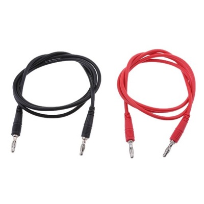 2Pieces 4mm Stackable Banana Plug Wire Miękki silikonowy kabel testowy