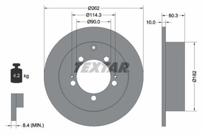 TEXTAR 92136103 ДИСК ТОРМОЗНОЙ