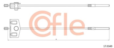 Трос h-ca передняя 17.0349/cof 17.0349 фото №1