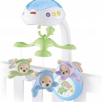 Fisher Price Karuzela Łóżeczka 3w1 Projektor Pilot