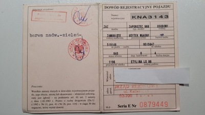 DOWÓD KOLEKCJONERSKI ZAZ ZAPOROZEC 968 1976