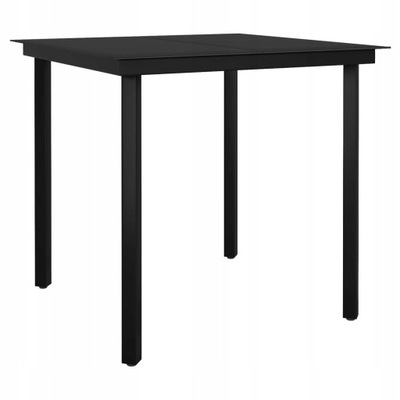 Stół stolik czarny metalowy kwadrat metal kwadratowy 80 x 80 x 74 cm