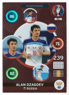 EURO 2016 PANINI INVENTIVENESS Alan Dzagoev 331