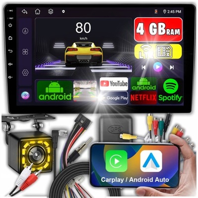 RADIO SAMOCHODOWE 2 DIN ANDROID 13 CARPLAY WIFI SIM GPS MAPY RDS DOTYKOWE