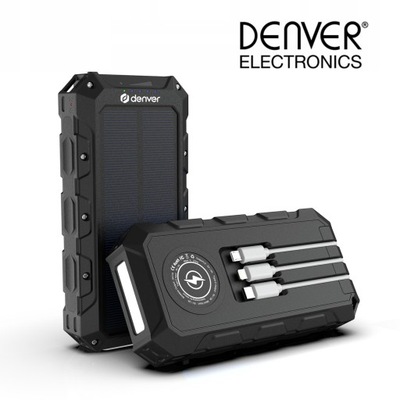 POWERBANK DENVER 20000 mAh indukcja QI solar IP65