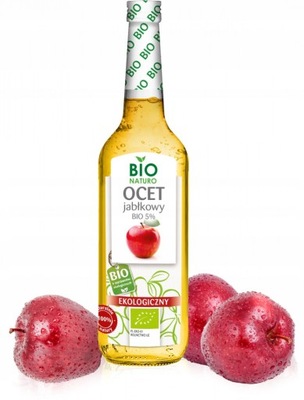 Ocet Jabłkowy NIEPASTERYZOWANY Żywy EKOLOGICZNY z Matką BIO 0,7 L BioNaturo