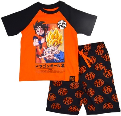 LETNI KOMPLET CHŁOPIĘCY SPODENKI KOSZULKA T-SHIRT DRAGON BALL 122 R28