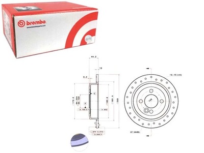 DISCOS DE FRENADO 2SZT. NAWIERCANE PARTE TRASERA MINI R50 R53 R52 R56 R57 R58  