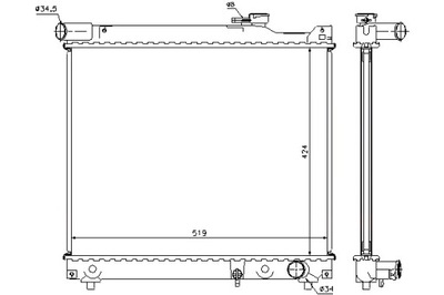 NISSENS РАДИАТОР ДВИГАТЕЛЯ ВОДЫ SUZUKI GRAND VITARA I VITARA 2.0D